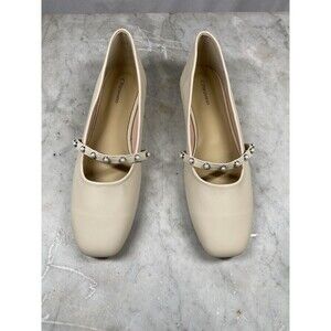 C. Paravano Mary Jane Flats Women’s  EU 42 US 11.5 Pearl Strap Soft Leather